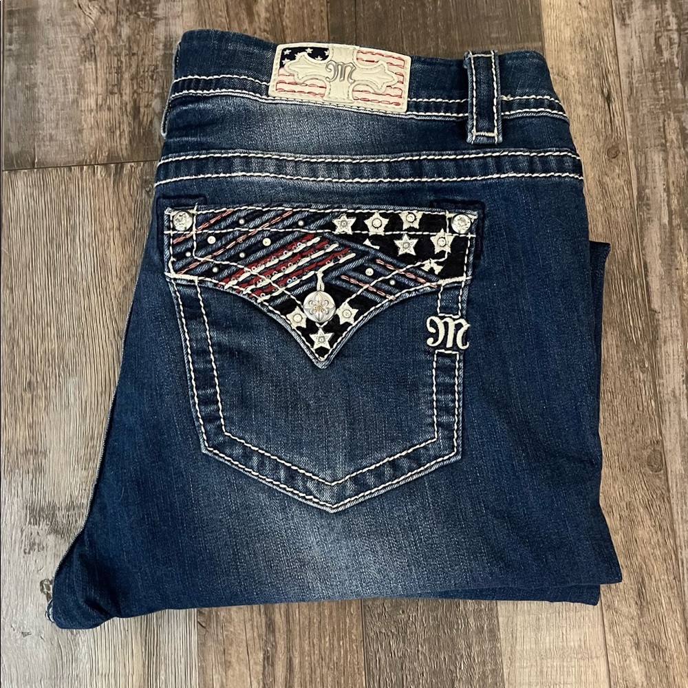 Miss Me Boot Stretch Jeans- waist 34, length 31